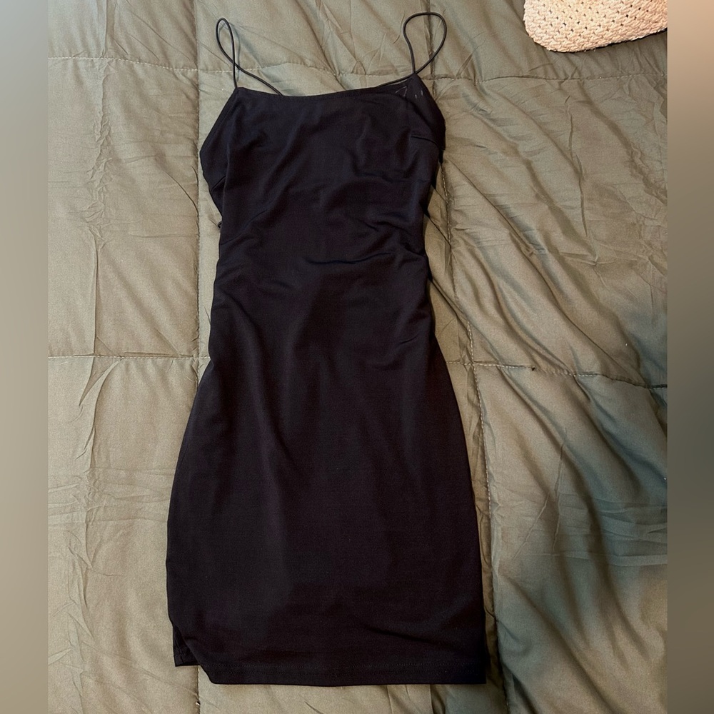 Bodycon Black Spaghetti Strap Dress